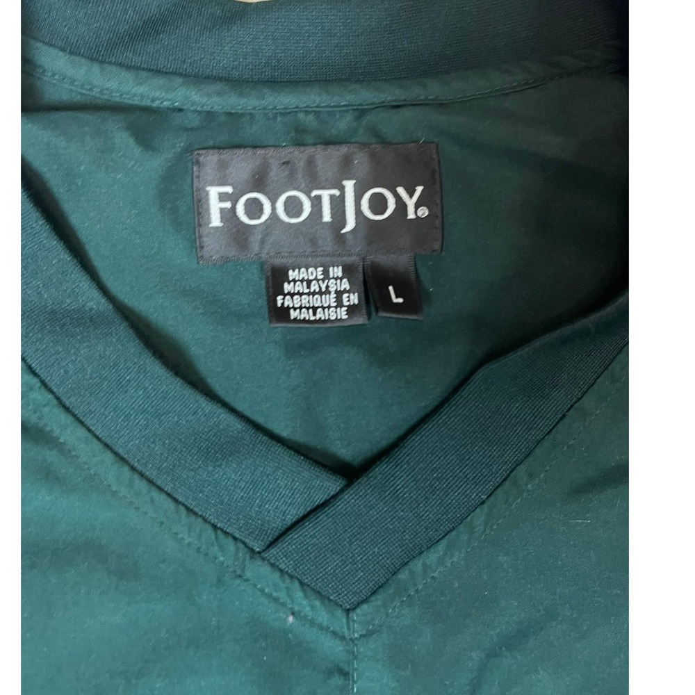 FootJoy Men's Golf Pullover Jacket Green V-Neck Lightweight Long Sleeve Size L - Picture 3 of 7